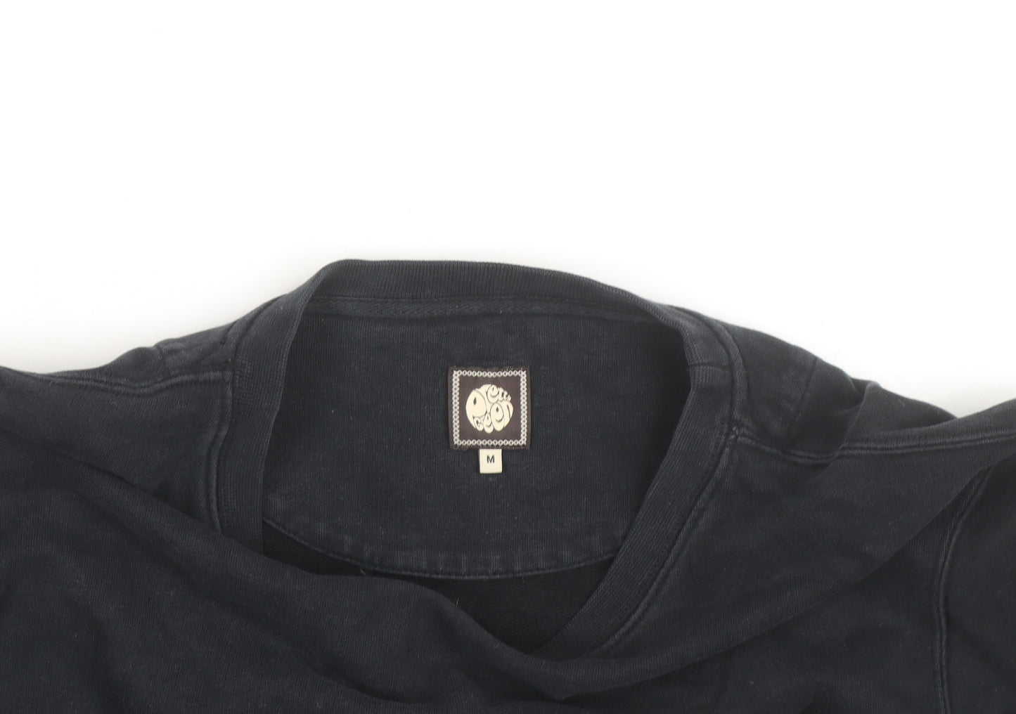 Pretty Green Men's Black Cotton Crew Neck Sweatshirt M