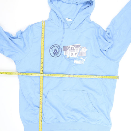 Puma Mens Blue Manchester City Pullover Hoodie Size 2XL