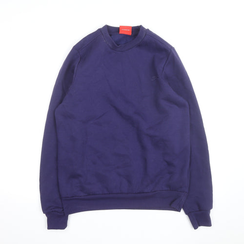 Slazenger Men Blue Small Pullover Sweatshirt Crew Neck Fleece