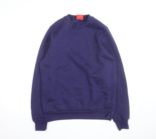 Slazenger Men Blue Small Pullover Sweatshirt Crew Neck Fleece