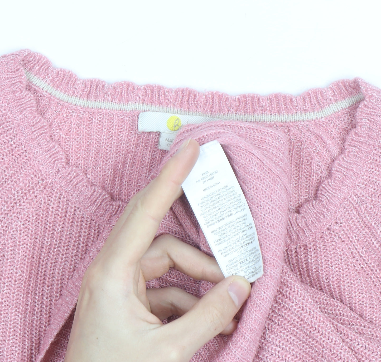 Boden Women Pink Cardigan UK 14 Crew Neck Long Sleeve Knitwear