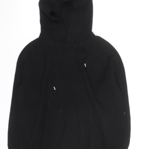 Marks and Spencer Men's Black Pullover Hoodie Medium Knit Cotton Blend