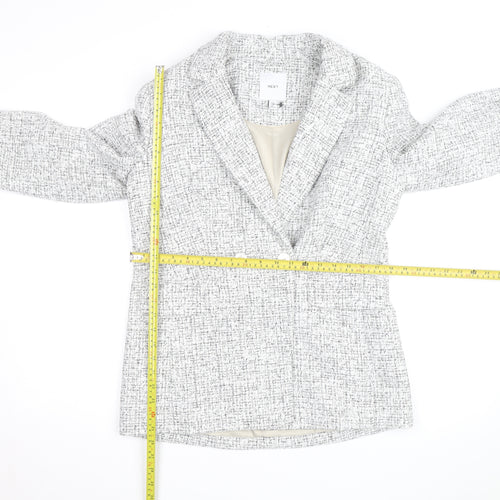 Next Women’s Grey Tweed Blazer Size 12 Workwear Classic Jacket