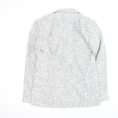 Next Women’s Grey Tweed Blazer Size 12 Workwear Classic Jacket