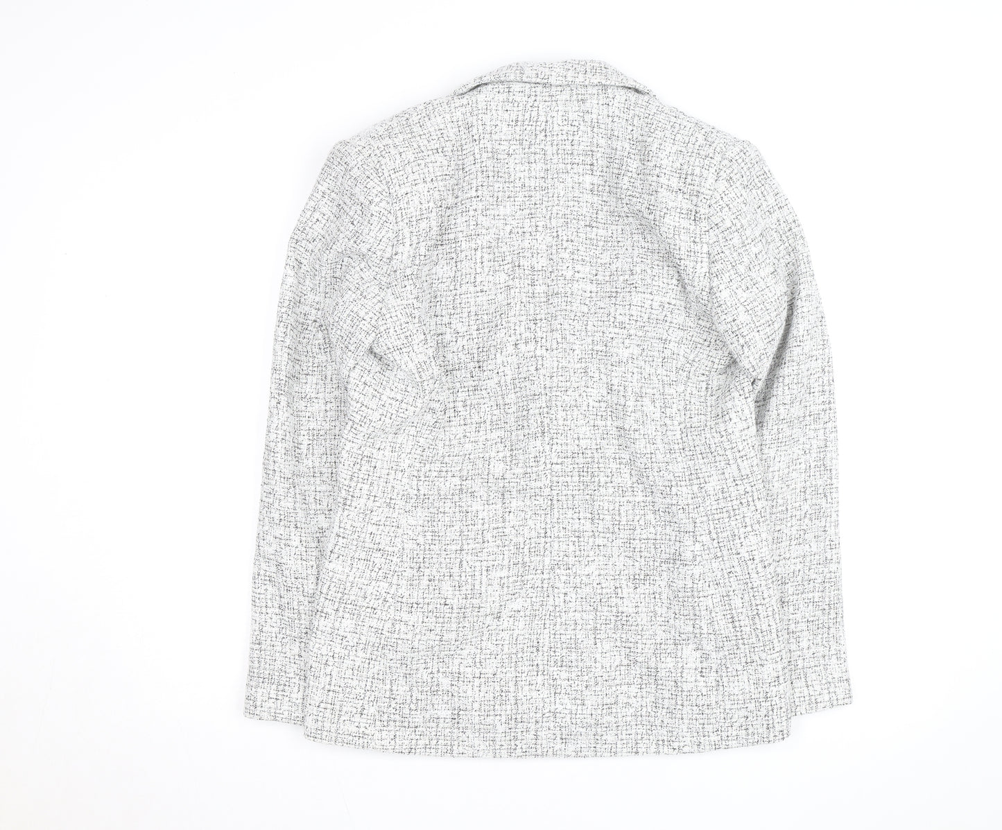 Next Women’s Grey Tweed Blazer Size 12 Workwear Classic Jacket