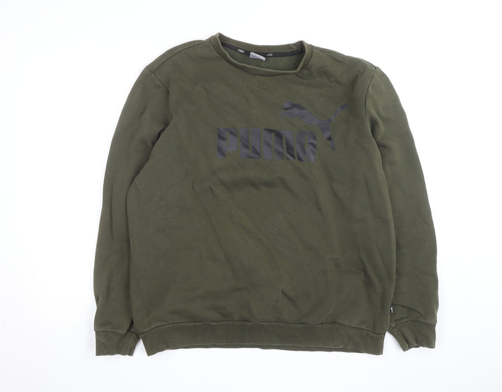 Puma Men's Green XL Crew Neck Pullover Sweatshirt