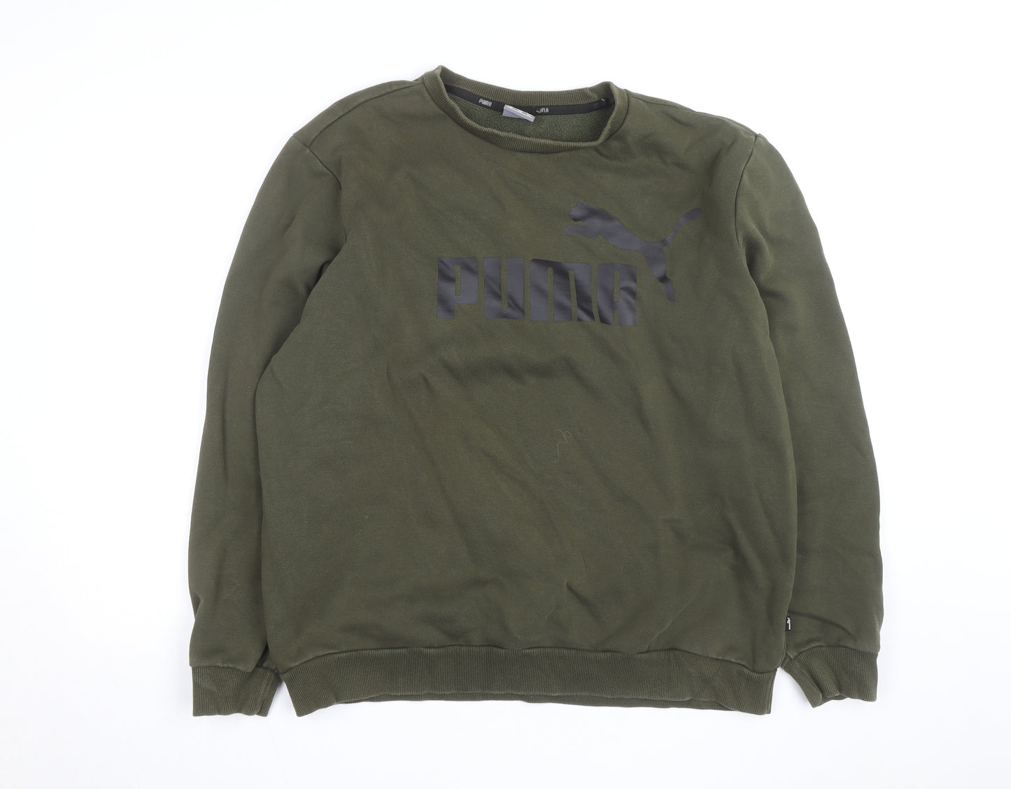 Puma Men's Green XL Crew Neck Pullover Sweatshirt