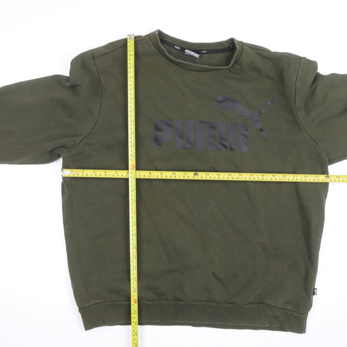 Puma Men's Green XL Crew Neck Pullover Sweatshirt