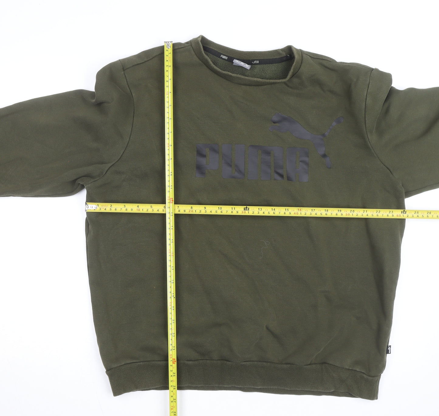 Puma Men's Green XL Crew Neck Pullover Sweatshirt