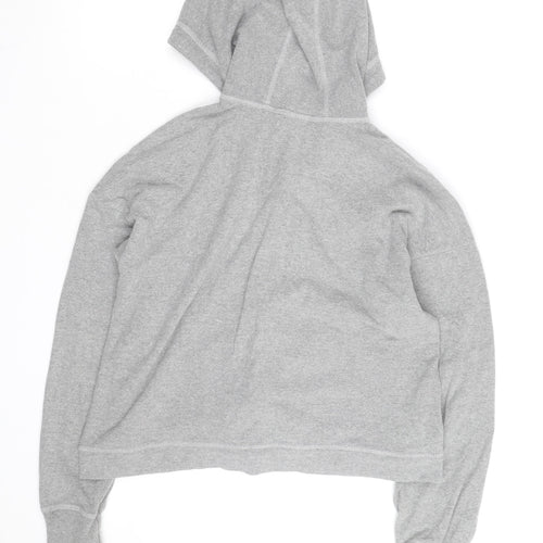 Sweaty Betty Women Grey Full Zip Hoodie Size S Cotton Blend