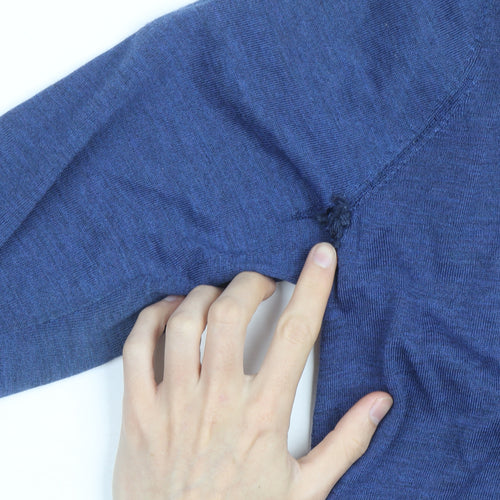 Marks and Spencer Men's Blue Wool Crew Neck Jumper Size M