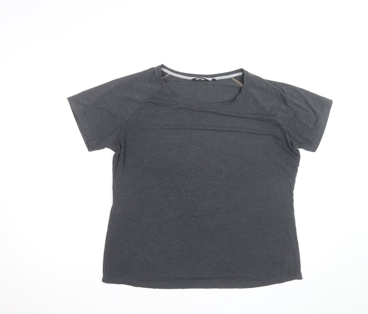 Rohan Womens Grey Size 16 Scoop Neck Short Sleeve T-Shirt