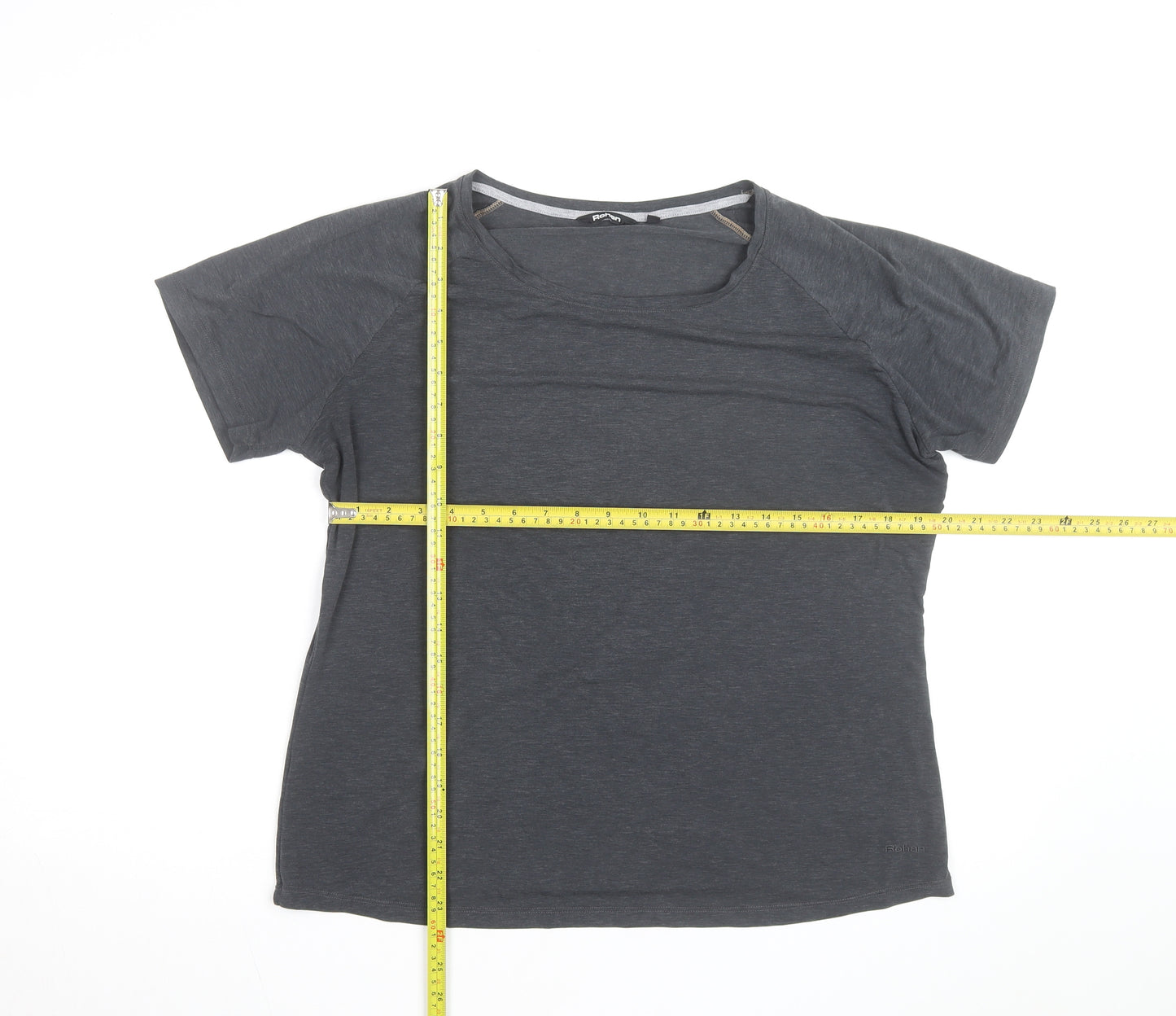 Rohan Womens Grey Size 16 Scoop Neck Short Sleeve T-Shirt