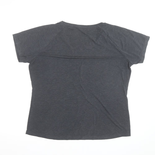 Rohan Womens Grey Size 16 Scoop Neck Short Sleeve T-Shirt