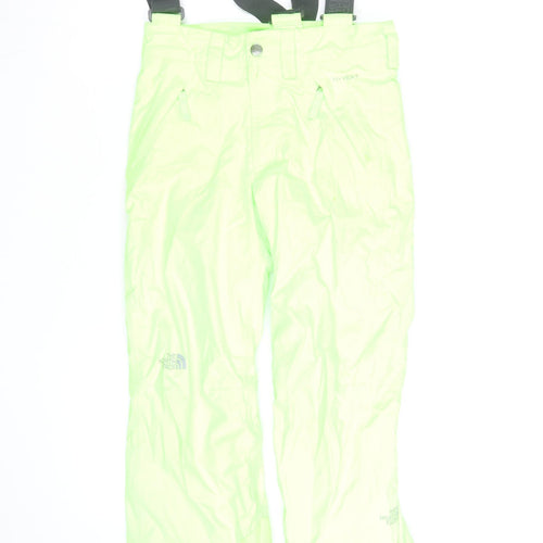 The North Face Boys Green M Snow Pants Waterproof Insulated Winter Trousers