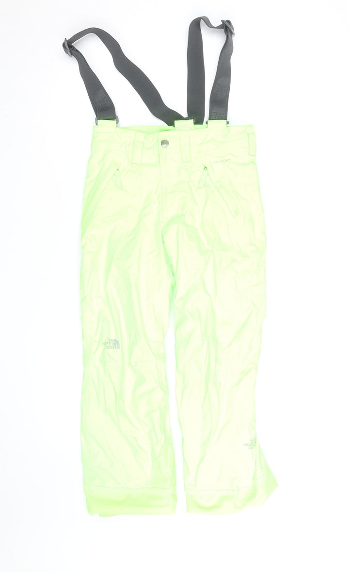 The North Face Boys Green M Snow Pants Waterproof Insulated Winter Trousers