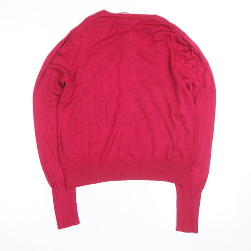 Marks and Spencer Women Cerise Cardigan Size 12 Viscose Knit