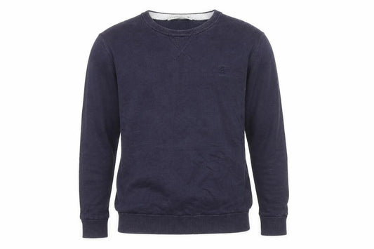 Front view of Pringle of Scotland Men's Blue Cotton Crew Neck Jumper, size M