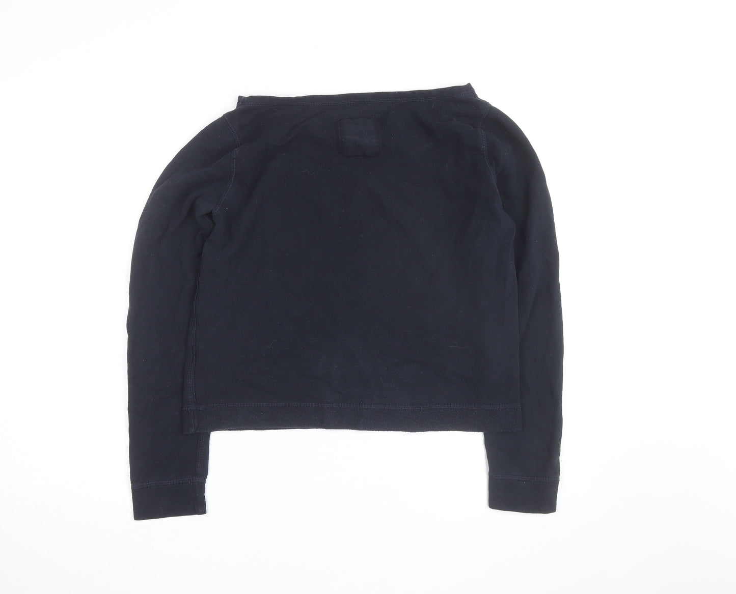 Gilly Hicks Womens Navy Blue Long Sleeve Pullover Sweatshirt L Bondi Beach Club