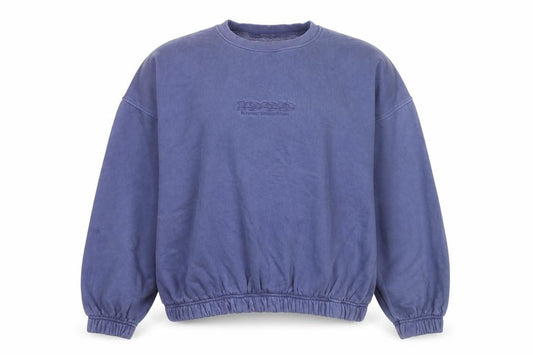 Front view of PRETTYLITTLETHING Plus Women's Blue Pullover Sweatshirt UK 18