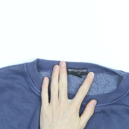PrettyLittleThing Plus Women's Blue Pullover Sweatshirt UK 18