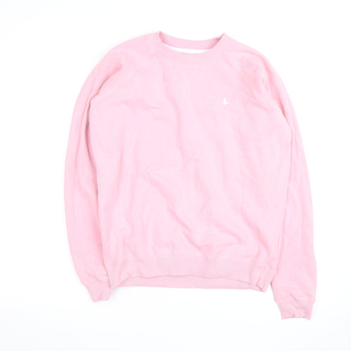 Jack Wills Women Pink Crew Neck Pullover Sweatshirt UK 10