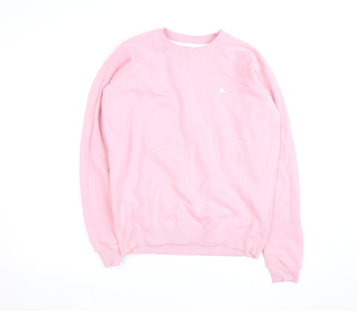 Jack Wills Women Pink Crew Neck Pullover Sweatshirt UK 10