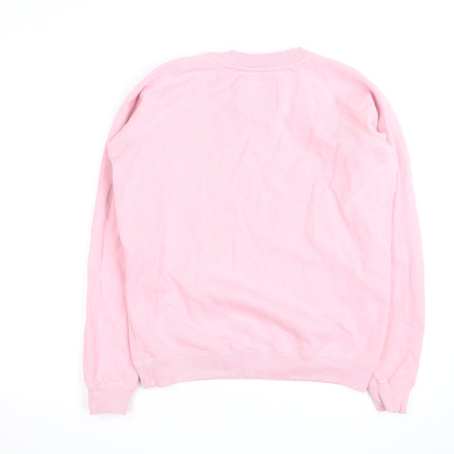 Jack Wills Women Pink Crew Neck Pullover Sweatshirt UK 10
