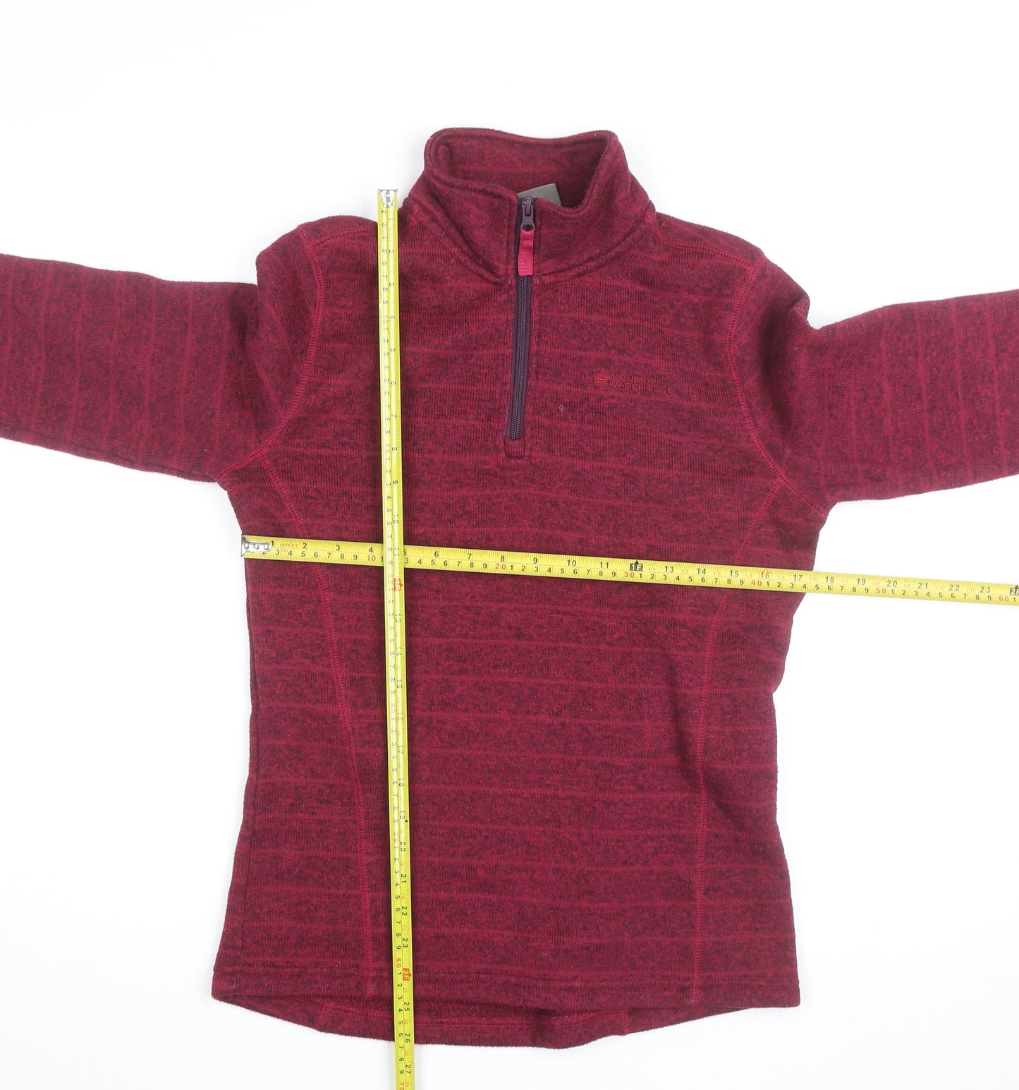 Mountain Warehouse Women Burgundy 1/2 Zip Fleece Pullover UK 14