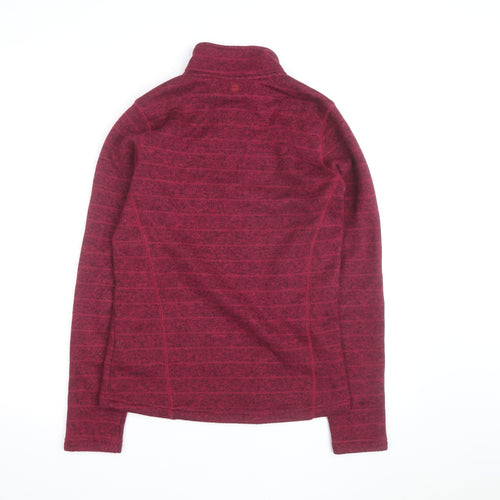 Mountain Warehouse Women Burgundy 1/2 Zip Fleece Pullover UK 14