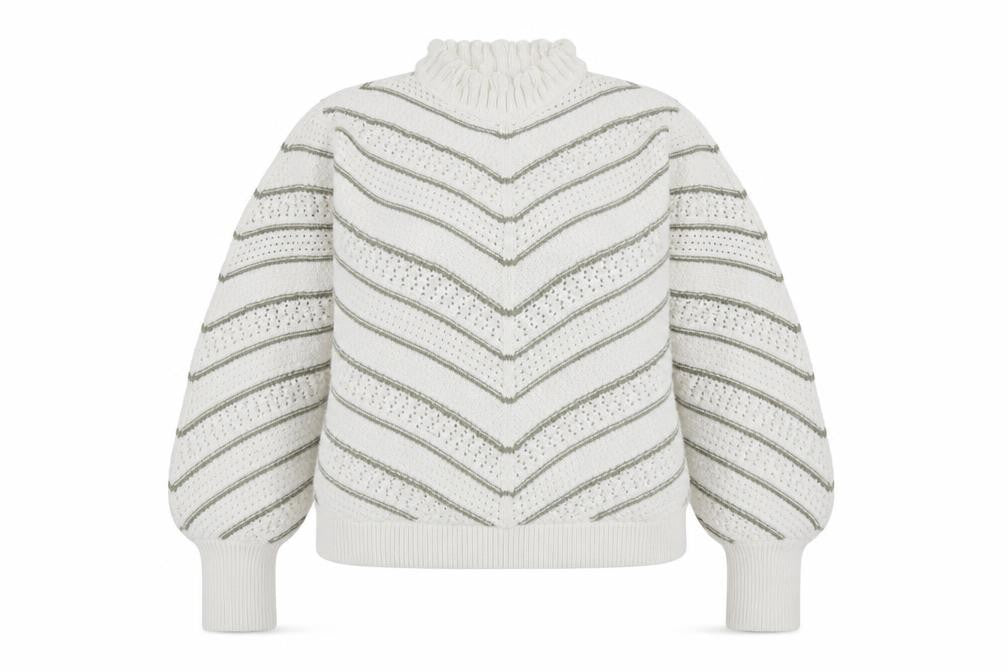 Front view of Marks & Spencer Per Una Women White Roll Neck Knit Jumper, size 18