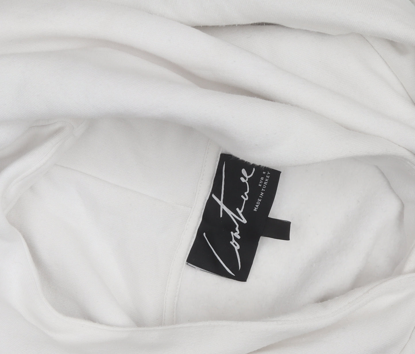 Couture Club Men's White Pullover Hoodie S Graphic Embroidered