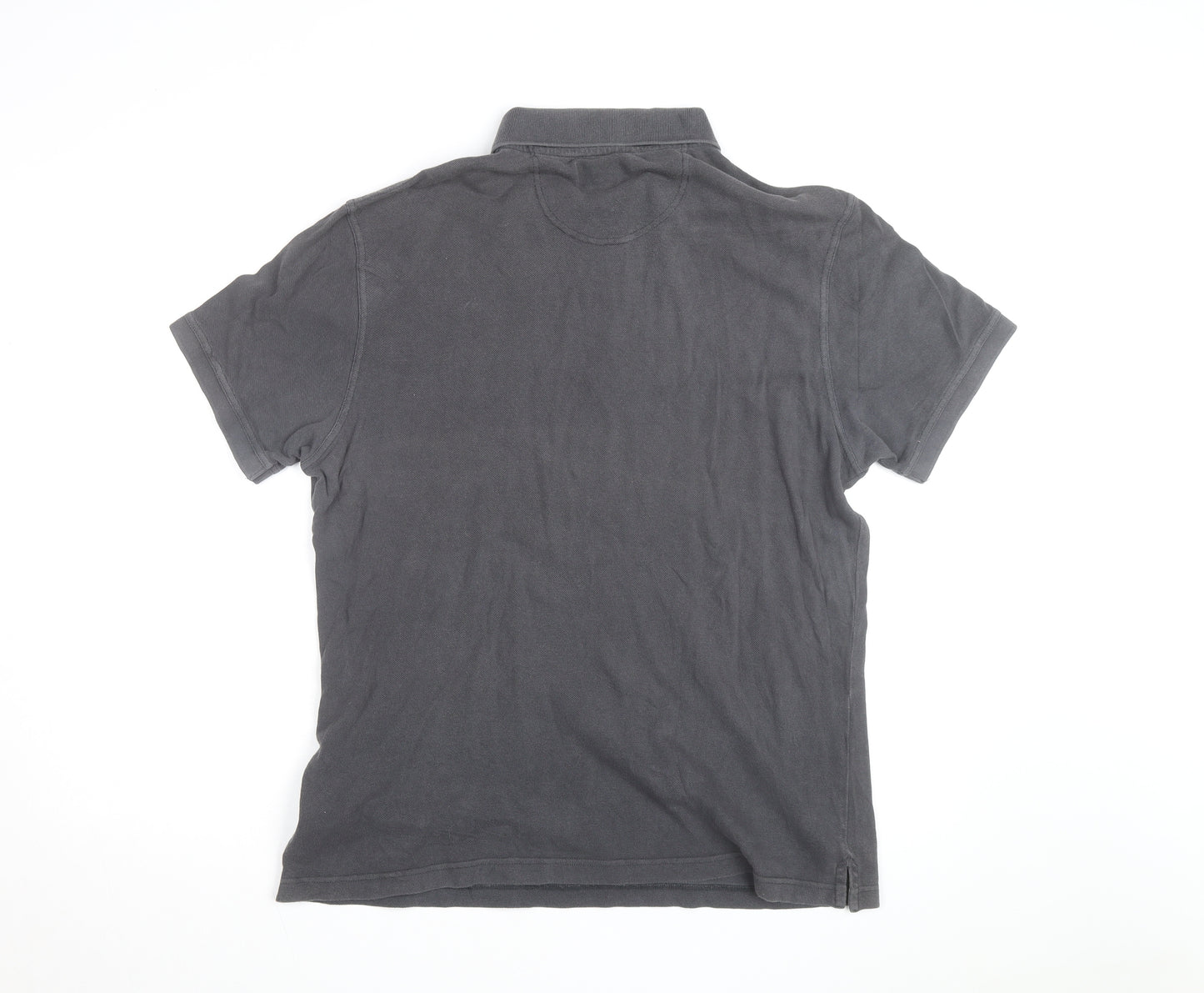 Barbour Mens Grey XL Cotton Short Sleeve Polo Shirt