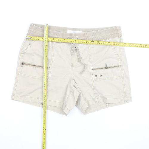 Sonoma Women Beige Size 12 Cargo Shorts with Zip Pockets