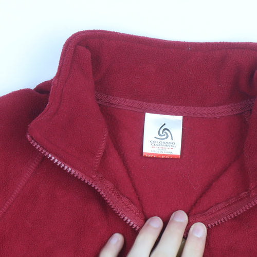 Colorado Clothing Men's Red Fleece 1/4 Zip Pullover Sweatshirt M