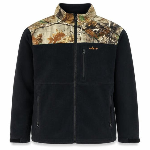 Habit Men's Black Camo Fleece Active Jacket Size L Regular Fit