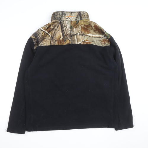 Habit Men's Black Camo Fleece Active Jacket Size L Regular Fit