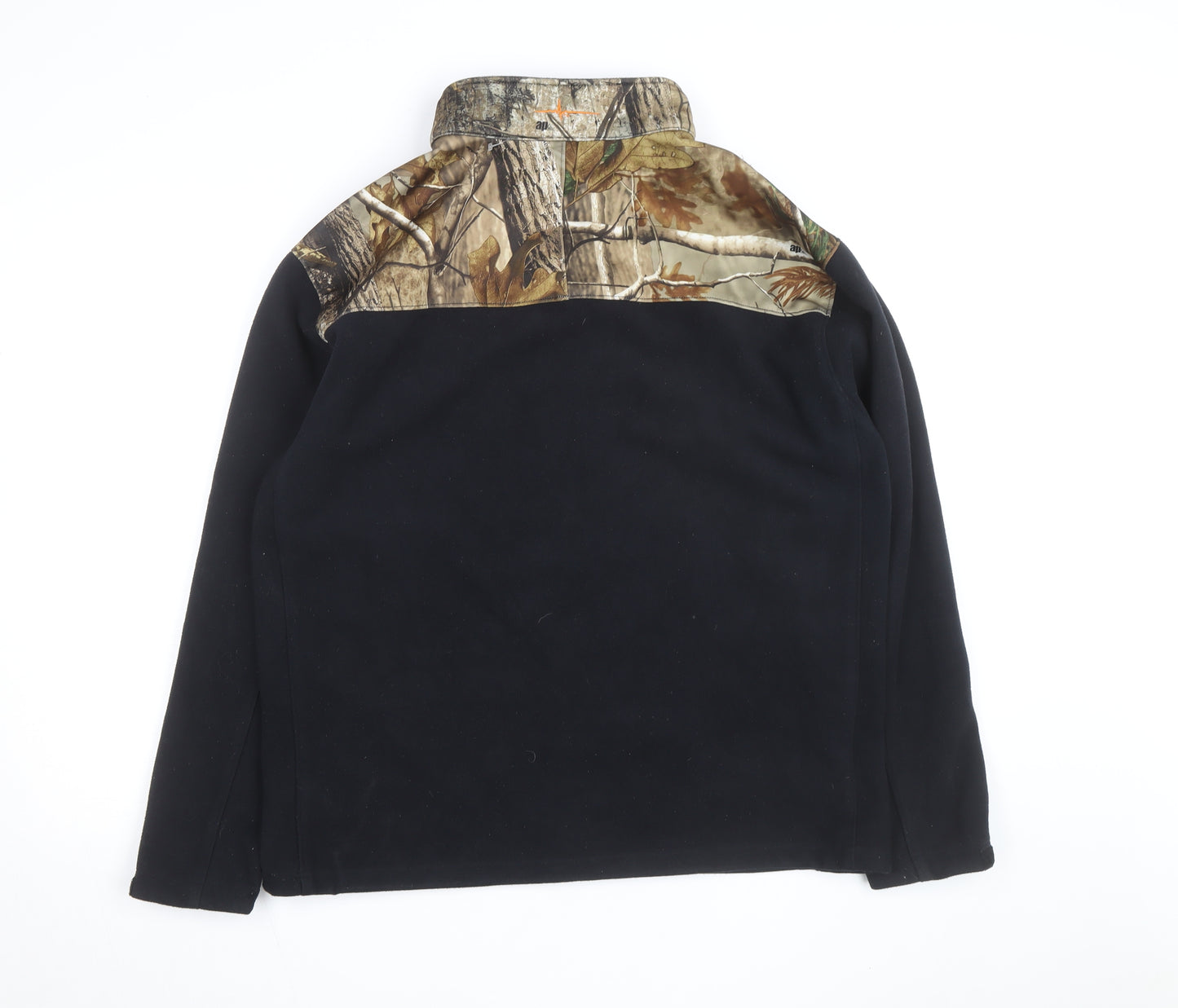 Habit Men's Black Camo Fleece Active Jacket Size L Regular Fit