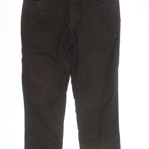 Marks and Spencer Mens Brown Chino Trousers 40in Waist Cotton