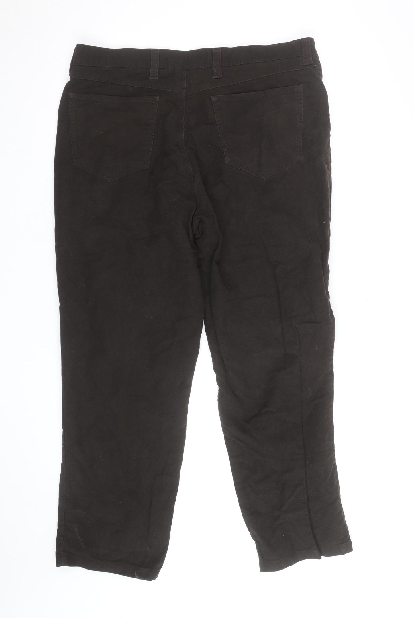 Marks and Spencer Mens Brown Chino Trousers 40in Waist Cotton