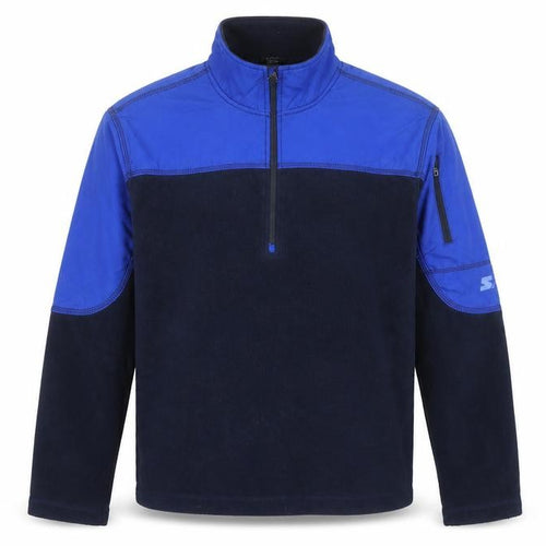 Starter Men's Blue 1/4 Zip Fleece Track Jacket Size L