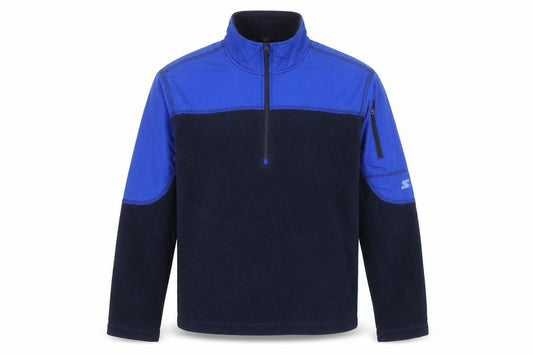 Starter Men's Blue 1/4 Zip Fleece Track Jacket Size L