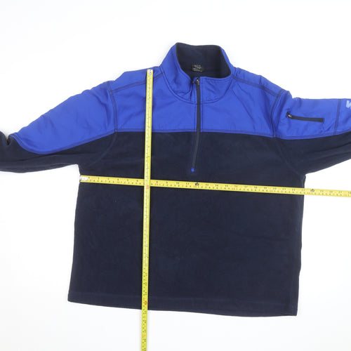 Starter Men's Blue 1/4 Zip Fleece Track Jacket Size L
