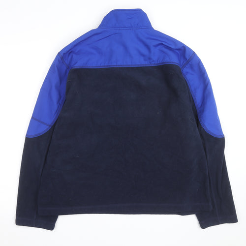 Starter Men's Blue 1/4 Zip Fleece Track Jacket Size L
