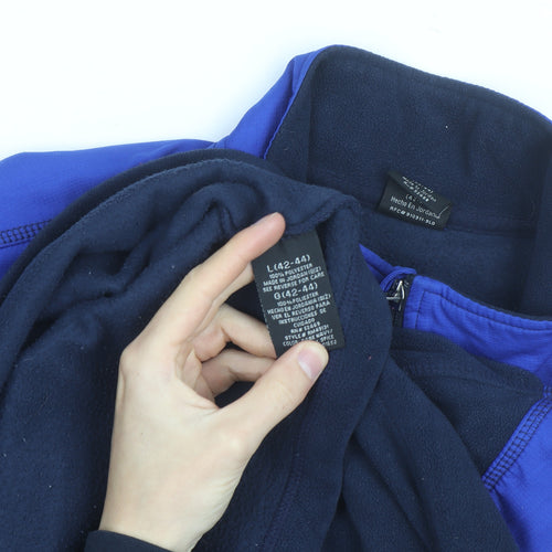 Starter Men's Blue 1/4 Zip Fleece Track Jacket Size L
