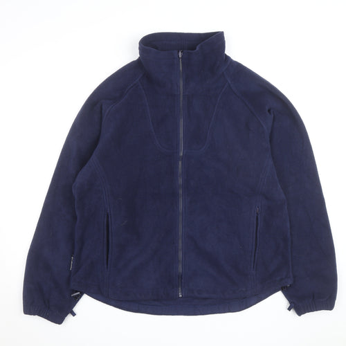 Columbia Women's Blue Fleece Full Zip Jacket Size L Outdoor Hiking