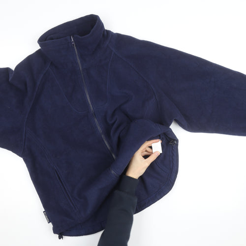 Columbia Women's Blue Fleece Full Zip Jacket Size L Outdoor Hiking