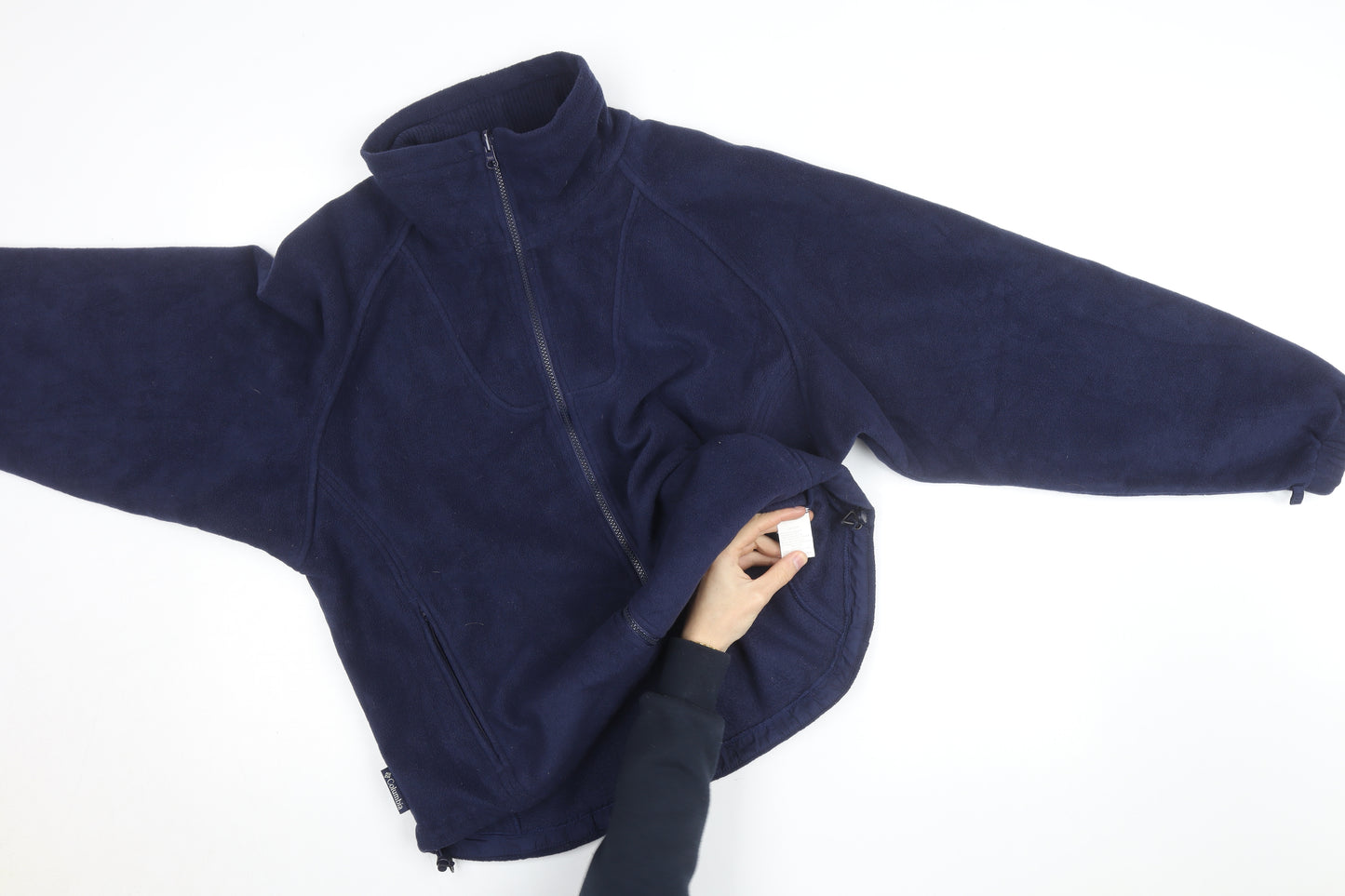 Columbia Women's Blue Fleece Full Zip Jacket Size L Outdoor Hiking