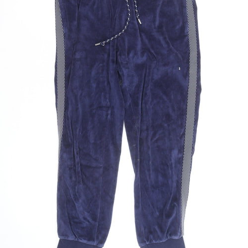 Lorna Jane Women's Blue Velour Jogger Trousers Size S