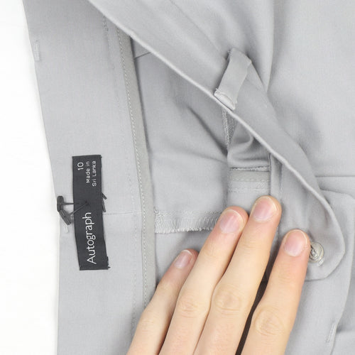 Marks and Spencer Autograph Grey Slim Ankle Trousers Women's Size 10